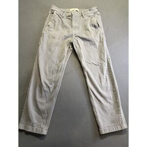 Hollister Straight Loose Pants Men's 31x30 (Measures 31x28) Light Gray Chino